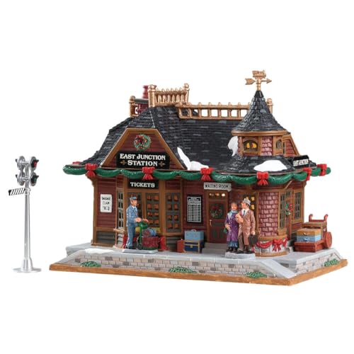 Lemax Christmas Village 75256 - Stazione Di Giunzione Orientale, Funzionamento A Batteria, Led