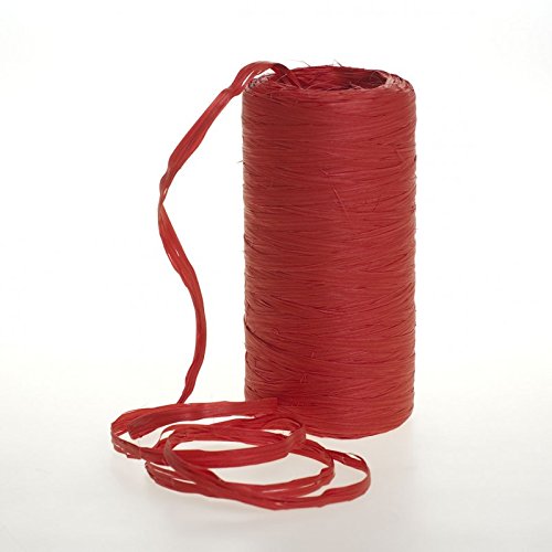 Subito Disponibile Rotolo Raphia Rafia Rosso Da 200 Metri