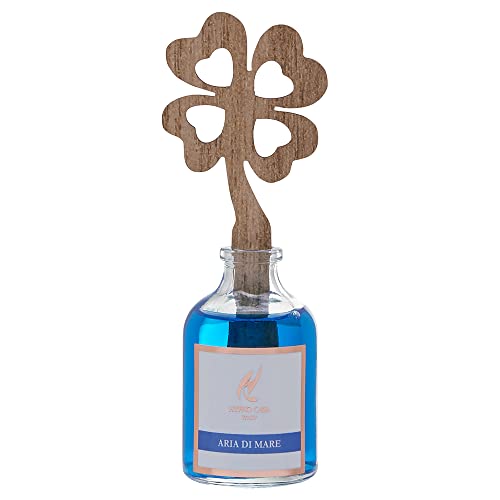 Hypno Casa Diffusore Con Bastoncini Sagoma Quadrifoglio 50Ml Aria Di Mare