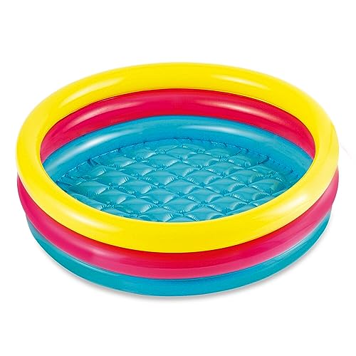 Summer Waves Piscina, Piscina Gonfiabile Rimovibile Per Bambino, Piscina Per Famiglie, Piscina Da Giardino, Piscina Rotonda Multicolore, 86 X 25 Cm