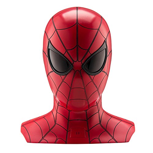 Ekids Vi B72Sh Marvel Spider Man Bluetooth Wireless Speaker Con Occhi Brillanti Portatile Rosso
