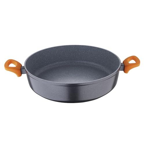 San Ignacio Lavacio - 32 Cm Paellera - Prodotto In Alluminio Forgiato - Interno Antiaderente Marmol Whitford - Induzione Totale - Baquelita Mango Con