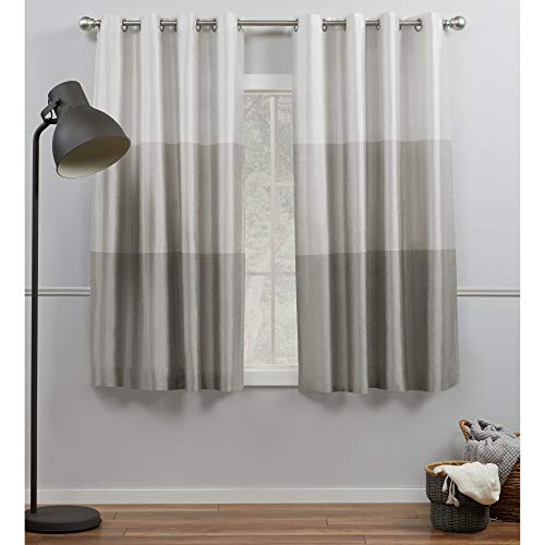 Exclusive Home Curtains Chateau - Tenda Con Occhielli, 137 X 163 Cm, Colore: Grigio Tortora