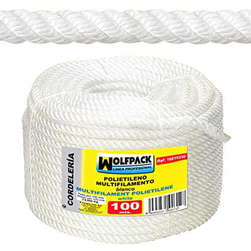 Wolfpack 16010215 - Corda In Polipropilene Multifilamento (Rotolo 100Mt) 10 Mm.