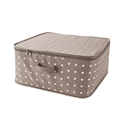 Compactor Rivoli Custodia Con Cerniera, Polipropilene, Marrone/Bianco, 34,5X 45,2 X 20,5 Cm, Ran4539_Brown