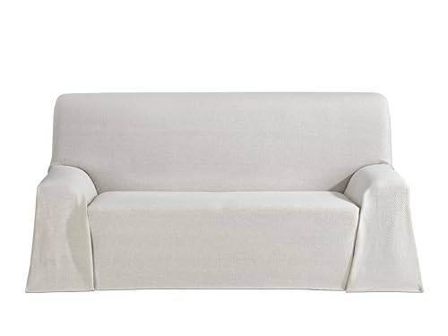 Cardenal Textil - Foulard Multiuso Saona, Plaid Per Letto, Coperta Per Divano, Ecrù, 300 X 260 Cm