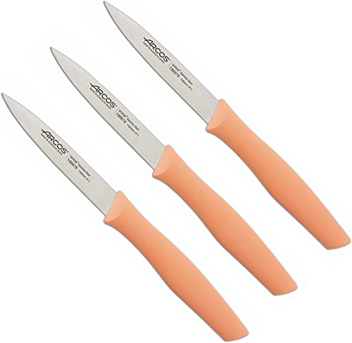 Arcos | Set 3 Coltelli Spelucchino | Coltelli Coltello Sbucciare | Coltelli Per Pelare Patate | Acciaio Inossidabile Nitrum | Lama Di 100 Mm | Imballa