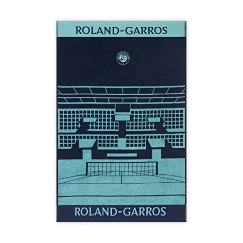 Roland-Garros - Asciugamano Sessione Serale Edizione 2023 - Torre Eiffel - 100% Cotone - Colore Marino - 70 X 105 Cm