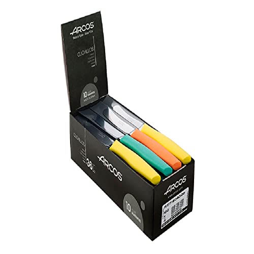 Arcos Serie Nova -Set 36 Pezzi Coltello Burro, Lama Acciaio Inossidabile Nitrum 70 Mm, Manico In Polipropilene In 3 Colori