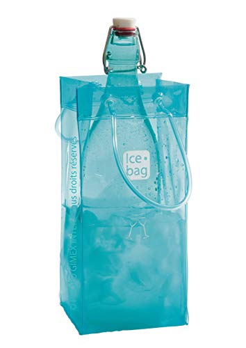 Gimex Borsa Del Ghiaccio 17404 Basic Wine Cooler 1 Bottiglia: Blu Ghiaccio 30 X 15 Cm