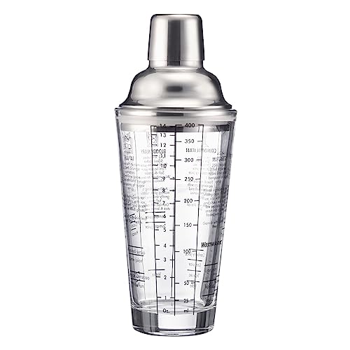 Westmark 62882260 Shaker Per Cocktail, 400 Ml, Vetro Sodico-Calcico Acciaio Inox 18/8 Silicone