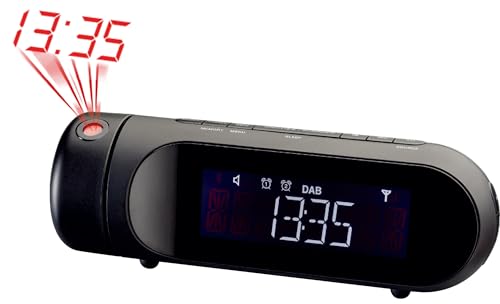 Majestic Rs 119P Dab - Radiosveglia Dab/Dab+/Fm Display Lcd, Proiezione Ora Regolabile, Ingresso Usb Per Ricarica, Sveglia Con Due Allarmi E Tre Suone