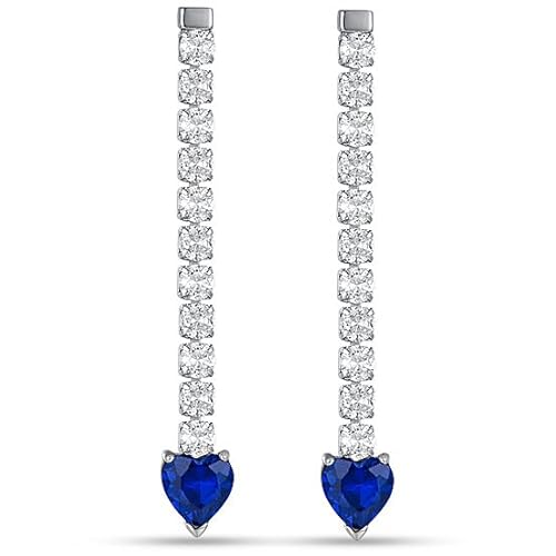 Orecchini Di Luca Barra Tennis Donna In Acciaio Con Cristalli Bianchi E Cuori Cristalli Blu. La Referenza È Ok1306
