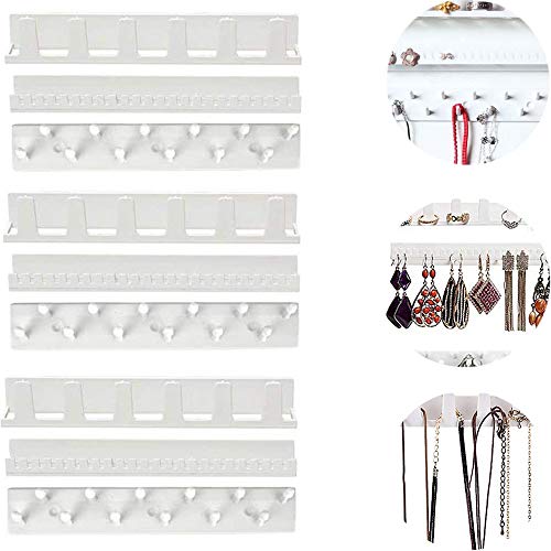 Mohito Orecchini Collana Hanger Holder，9Pcsorganizer Autoadesivo Per Gioielliappeso Supporto Di Visualizzazione Parete In Plastica Supporto Gioielli R