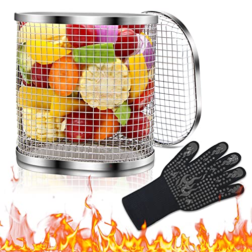 Cestello Per Barbecue Cestelli Per Barbecue In Acciaio Inox Cestello Per Verdure Bbq Cestello Rotante Ovale Cilindro Per Barbecue Accessori Barbecue G