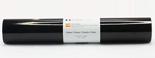 Pellicola Autoadesiva Per Plotter Pellicola Vinilica 21 Cm X 3 M Lucido 39 Colori A Scelta Tra Cui Scegliere, Glänzend L-Serie:Schwarz