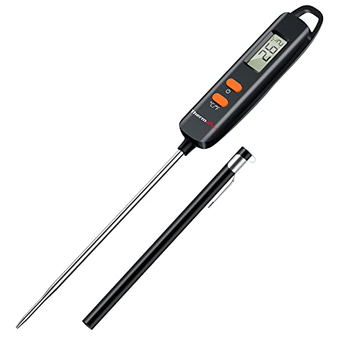 Thermopro Tp516 Termometro Cucina Lettura Istantanea Per Alimenti Con Funzione Di Blocco Con Sonda Lunga Per Latte Carne Barbecue Olio Frittura Liquid