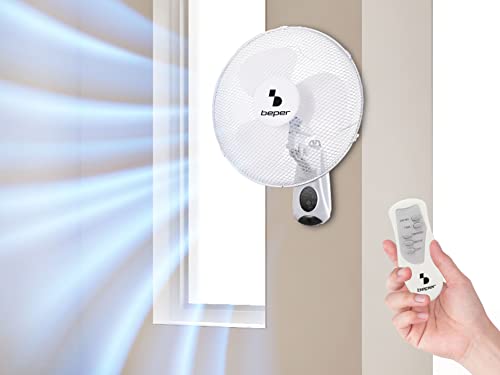 Beper P206Ven600 Ventilatore Da Parete - Ventilatore Parete Con Telecomando E Timer Fino A 7,5 Ore