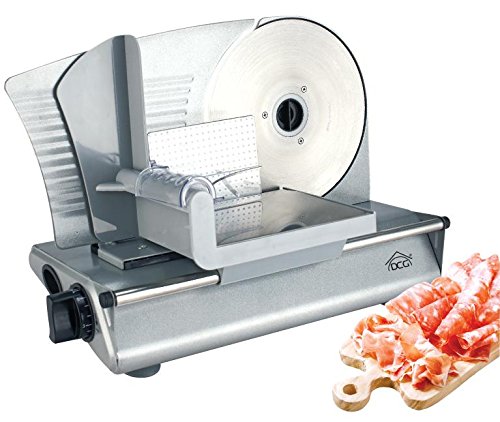 Dcg Eltronic As2470 Wegeek, Affettatrice Elettrica 150W Inossidabile Con Lama Di 22Cm Diametro, 150 W, Acciaio Inox