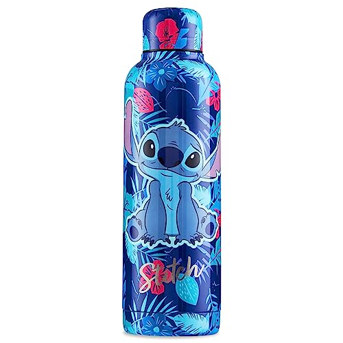Disney Borraccia Termica - Borraccia Acciaio Inox Stitch 515 Ml Borraccia Bambini E Adulti Senza Bpa Per Scuola Sport Viaggio Bottiglia Riutilizzabile