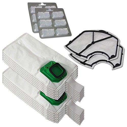 Kit 12 Sacchetti+ 12 Profumi + 2 Filtro Motore Folletto Vk 140 150 Aspiratore Compatibile Non E' Stato Reato Da Vorwerk Non E' Stato Crreatio