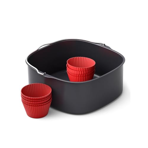 Philips Airfryer Baking Kit Xxl, Accessorio Kit Da Forno, Recipiente Con Rivestimento Antiaderente, Con 9 Pirottini In Silicone, Lavabile In Lavastovi