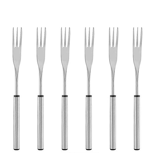 6 Pacco In Acciaio Inox Pentola Calda Fonduta Forchetta All'Aperto Picnic Barbecue Grigliare Spiedino Per Formaggio Fonduta Di Cioccolato Arrosto Mars