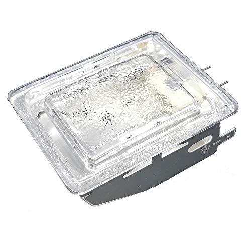 Marel Shop® - Portalampada Quadrato + Lampadina Per Forno Attacco G9 40W 250V Misure Vetro 65 X 80 Mm