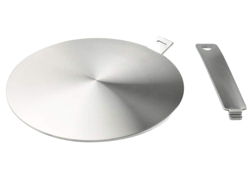 Runzi - Adattatore A Induzione, Disco Convertitore Per Piastra Di Cottura A Induzione, Piastra Di Diffusione Di Calore, Con Manico E Base Separabili,