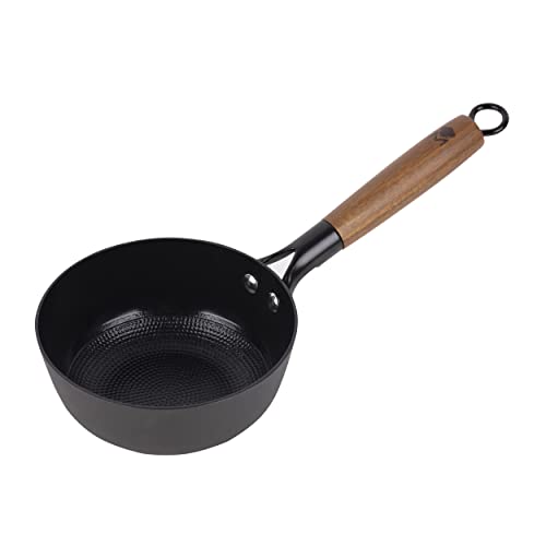Masterpro Odín | Padella Antiaderente 16 Cm | In Ferro Pressato | Manico Ergonomico In Legno Di Acacia | Utensili Da Cucina | Per Tutti I Piani Cottur