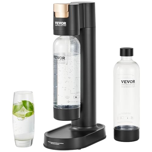 Vevor Macchina Acqua Gassata, Macchina Acqua Gassata Soda Per Carbonatazione Domestica Con 2 Bottiglie In Pet 1 Litro Senza Bpa, Compatibile Con Bombo