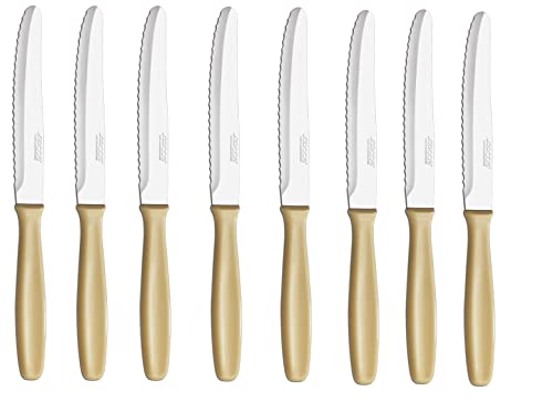 Arcos Set Di Coltelli Da Tavolo, 8 Pezzi, Coltelli Da Tavolo, Lama Seghata In Acciaio Inox Nitrum, Manico In Polipropilene, Lavabile In Lavastoviglie,