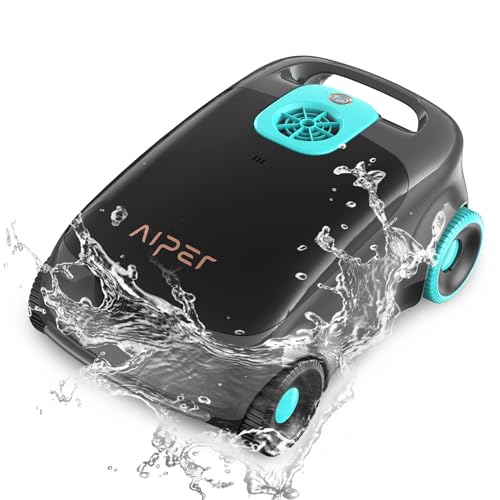 Aiper Scuba E1 Robot Piscina Senza Fili, Sistema Trimotore, Doppia Filtrazione, Attivazione Con Un Clic, Parcheggio Automatico, Adatto A Piscine Fino