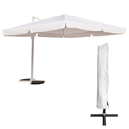 Yellow Shop - Garda Ombrellone Giardino Decentrato Mt 3X2 Struttura In Alluminio Antracite Con Sacca Di Protezione Esterno Arredo Piscina, Terrazzo Bi