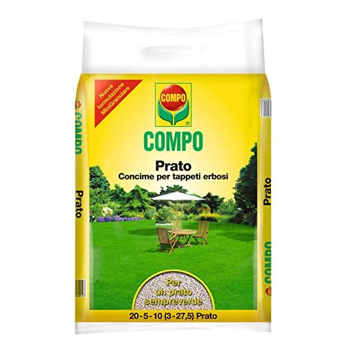 Compo Prato, Concime Per Tappeti Erbosi, Per Una Nutrizione Completa Di Prati Ornamentali E Sportivi, Per Un Prato Sempreverde, 4 Kg