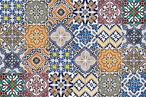 Queence Cucina Italiano 60X40 Cm | Alu-Dibond | Protezione Piastrelle Per Fornelli E Lavello | Specchio Piastrelle | Backsplash,