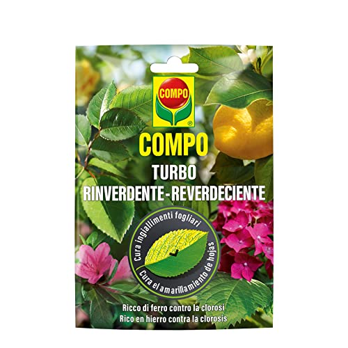 Compo Turbo Rinverdente, Concime Per Curare L'Ingiallimento Fogliare, 20 G