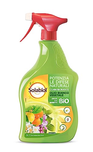 Solabiol Olio Bianco Vegetale Di Soia Pronto Uso. Potenziatore Delle Difese Delle Piante Da Attacchi Degli Insetti Come Afidi, Cocciniglia. 1 Lt Pront