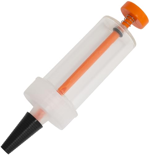 Aerzetix - C73875 - Mini Seminatrice "Siringa" Distributore Manuale Di Semi - In Plastica - Strumento Giardinaggio Fiori Piante - Colore Arancione E T