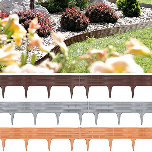 Prosperplast Border Prosperplast "Ibwi" Per Giardino In Plastica 390 X 390 X 18,65 Cm In Colore Marrone