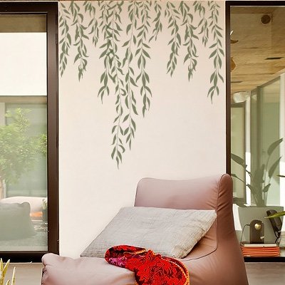 Stencil Muro Albero 006 Sauce. Misure: Dimensioni Esterne Dello Stencil: 50 X 50 (Cm) Misure Design: 48 X 48 (Cm)
