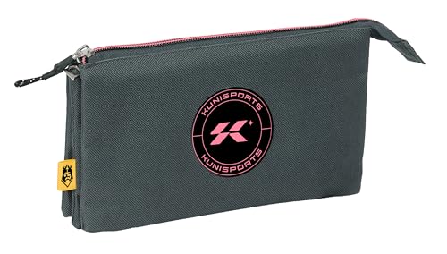 Safta Kings League Kunisport - Astuccio Triplo, Astuccio Per Bambini, Ideale Per Bambini In Età Scolastica, Comodo E Versatile, Qualità E Resistenza,