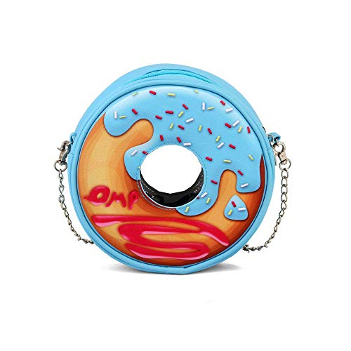 Oh My Pop! Bluenut-Borsa A Tracolla Rotonda, Blu, 18,5 X 18,5 Cm