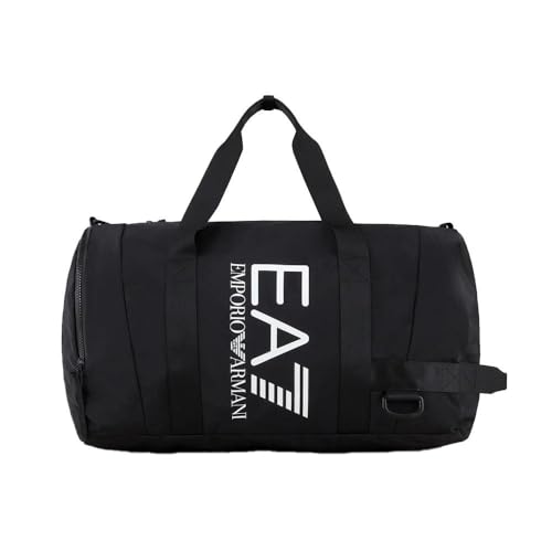 Emporio Armani Borsone Uomo Ea7 Vigor7 Gym Bag Black/White Logo Ubs23Ea07 245062 Grande