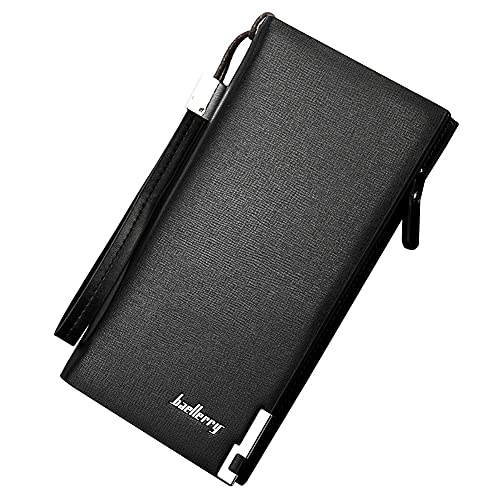A-Qmzl Portafoglio Lungo Da Uomo Borsa Da Uomo Portafoglio Uomo In Pelle Con Cerniera Portamonete Da Uomo Portafoglio Borsa Da Viaggio Per Cellulare C