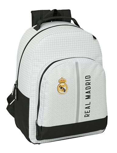 Safta Real Madrid 1A Squadra 24/25 - Zaino Adattabile A Carrozzina, Ideale Per Bambini Di Diverse Età, Comodo E Versatile, Qualità E Resistenza, 32 X