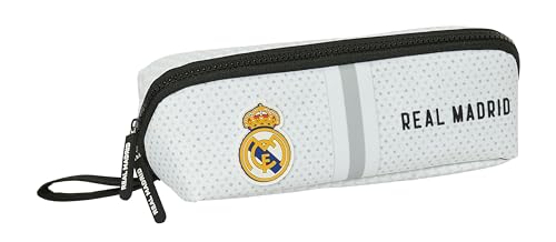 Safta Real Madrid 1ª Attrezzatura 24/25 - Astuccio Quadrato Grande, Astuccio Per Bambini, Ideale Per Bambini In Età Scolastica, Comodo E Versatile, Qu