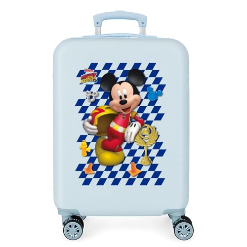 Disney Valigia Cabina, Azzurro, 38X55X20 Cm, Valise Mickey