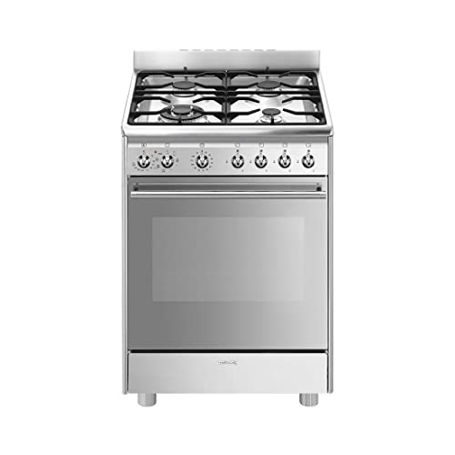 Smeg Cx68Mf8-2 Cucina Piano Cottura Acciaio Inossidabile Gas A