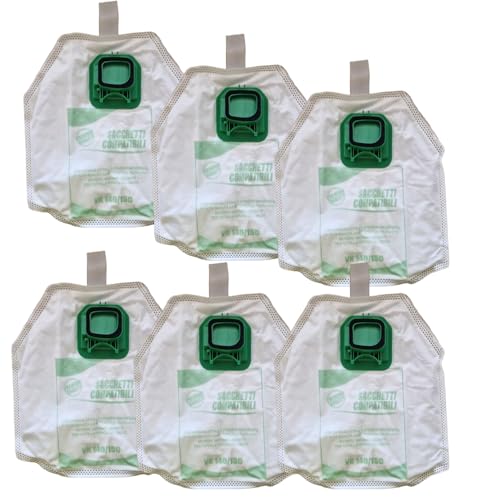 Dl Service 6 Sacchetti Per Aspirapolvere Di Qualità Adatto Per Vorwerk Kobold 140 Vk Vk150